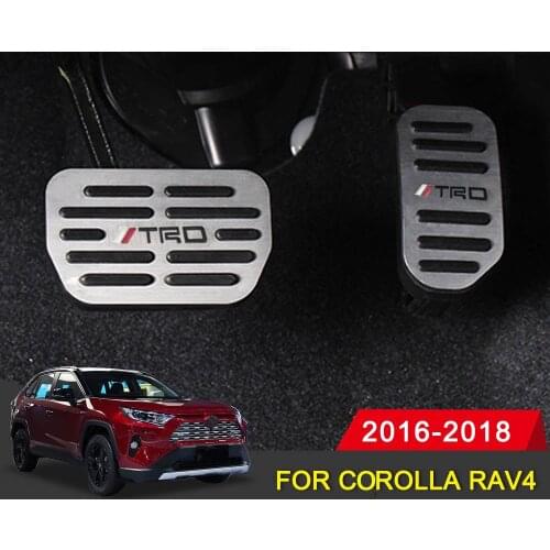 For Toyota Corolla RAV4 2016 2017 2018 Car Accelerator Gas Brake Pedal Non Slip Pedal Plate Pads Cover Accessories Styling