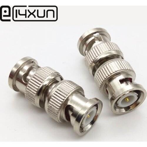EClyxun 2pcs BNC Male to Male Inline Coupler Coax Connector adapter Extender RG6 RG59 cctv cable connector accessories