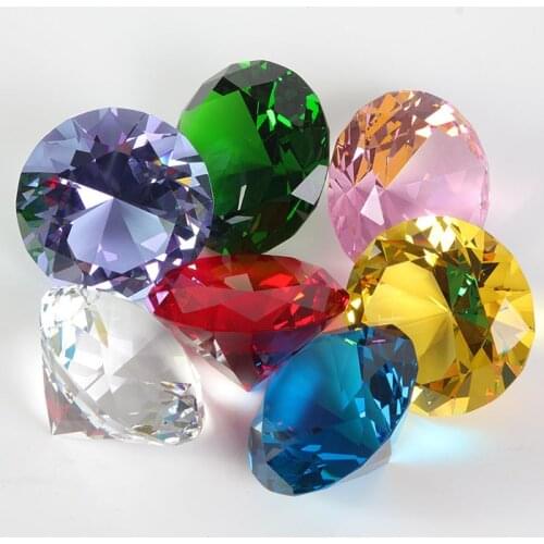 100mm Glass Crystal Diamond Decor Paperweight Wedding Giant Gift Cut Art Centerpiece Craft Clear Party Gifts Home Ornament