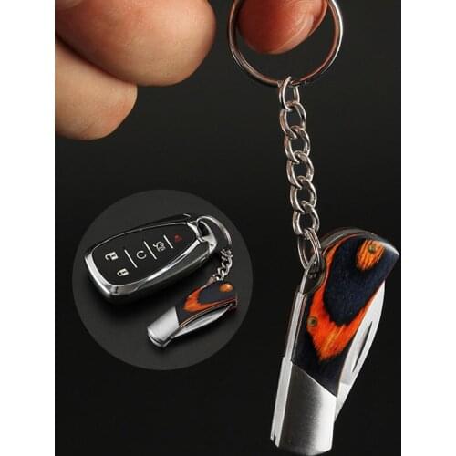 Pocket Mini Blade Folding Keyring Portable Outdoor Camp Knife Keychain Peeler Survival Kit Can Opener Multi-tool