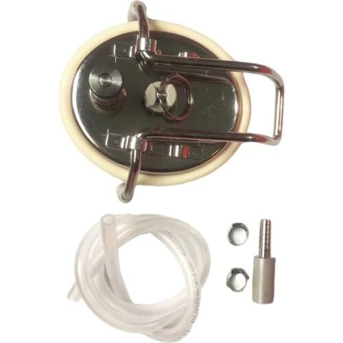 HomeBrew Carbonation Keg Lid with 2 Micron Diffusion Stone and tube