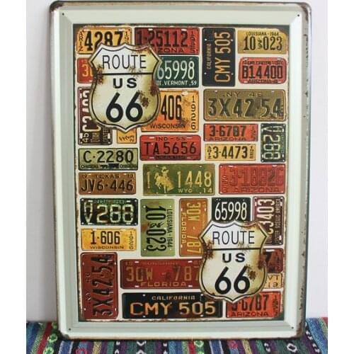 30pcs/lot Metal Sign shabby chic Poetic license plate Tin Sign Wall Decoration Bar Club Shop Home Hanging