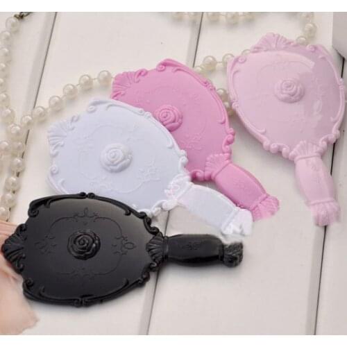 Fashion Mini Lolita Goth Annasu Rose Hand Mirror Cosmetic Mirror Queen Sui Beauty Styling 5 Colors Choice 1000/lot