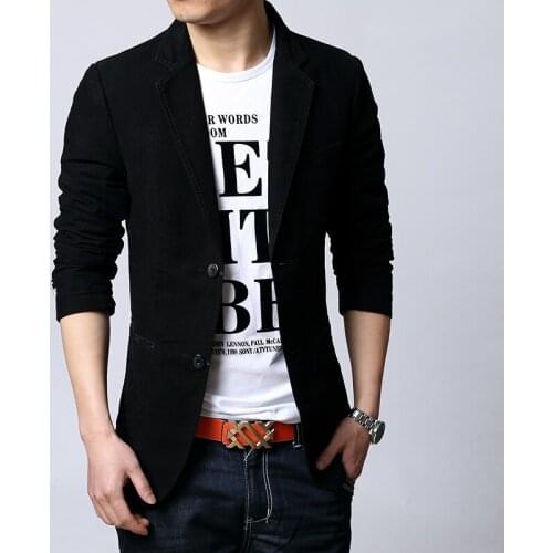 Male blazer 2020 Spring and Autumn New Slim Cotton Suit Mens Casual Korean Large size Black Blazer More size M-6XL