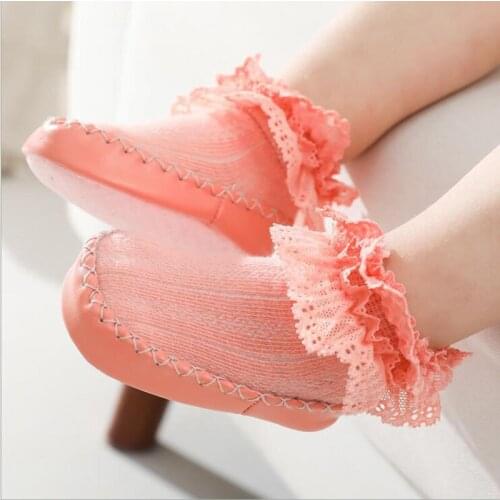 2021 Newborn Baby Socks With Rubber Soles Infant Girls Boys Shoes Spring Summer Baby Floor Socks Anti Slip Soft Sole Sock