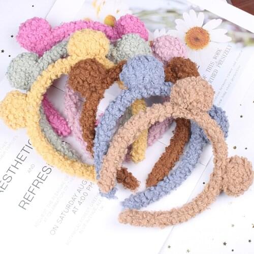 Women Girl Cute Bear Ears Plush Simple Hairbands Kids Lovely Hair Ornament Headband Hair Hoops Children Fashion Hair Accessories