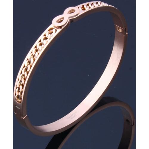 OUFEI Wholesale 8 Bracelets Bangles For Women Stainless Steel Bracelet Female Luxury Fashion Bangle Charm Bracelet Jewelry Hot