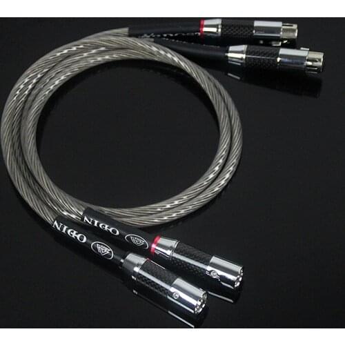 Pair Odin Silver Plated Balanced Audio Cable With Carbon Fiber XLR Balanced Plug