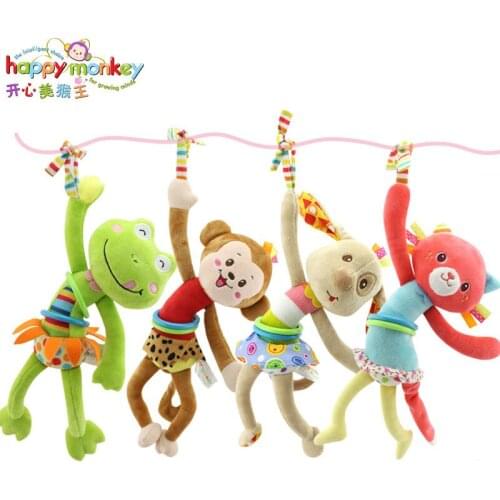 30CM Plush Toys Cute Stuffed Animals Car Hanging Bed For Child Bed Stroller Crib Bebe Reborn 24 Months Appease Toy Rattle