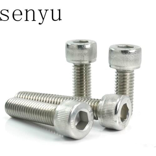 SENYU 50Pcs M1.6 M2 M2.5 M3 M4 304 Stainless Steel Hexagon Socket Head Cap Screws Hex Socket Screw Metric Bike Screw