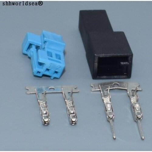 Shhworldsea 2pin 0.6mm male female tweeter lossless line speaker connector cable extension connector conversion socket for benz for bmw for vw audi horn plug