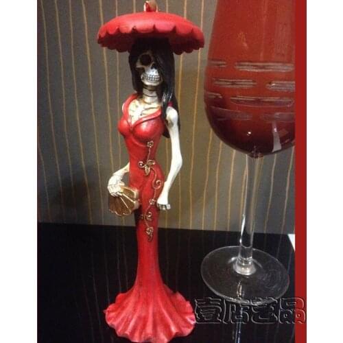 Resin Home Decoration North American Style Female Sexy Skull Model Girl