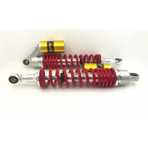 Universal 380mm Motorcycle Air Shock Absorber Rear Suspension For Honda Suzuki Kawasaki Yamaha Ducati Scooter ATV Silver + red