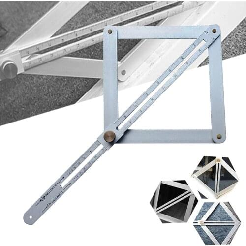 Angle Divider Universal Miter Angle Measuring Tool Ruler Frame Carbon Steel Multi-angle Measurement Woodworking Protractor Tools