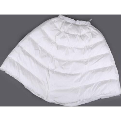 Women Fashion Down Feather High Waist Skirt Vintage Winter Thick Warm Long Loose Funny Nice Solid Bread Skirts With Pockets