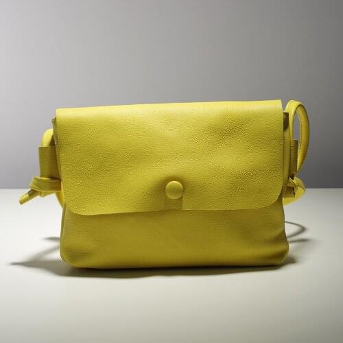 Genuine leather womens bag single shoulder super soft black bag wholesale bag small square bag