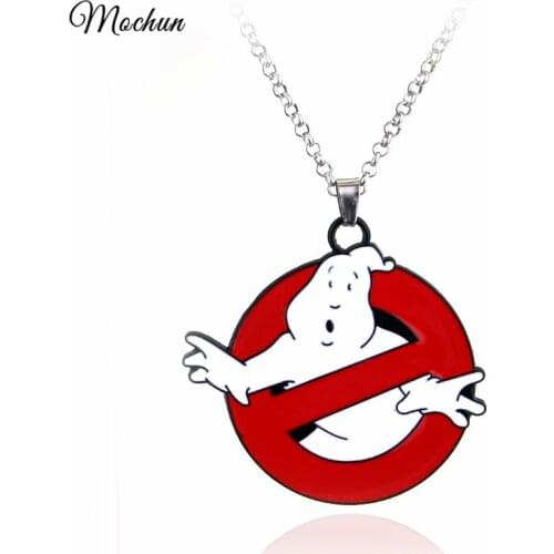GHOSTBUSTERS LOGO NECKLACE Movie 80s Eighties Kitsch Vintage Ghost Bill Murray Gift For Fans Movie Jewelry