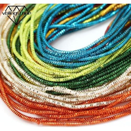 1.5mm French Bullion Wire Square Copper Wire Embroidery Badge Mat Handcraft Materials DIY Patch Clothes Decoration Jewelry Make