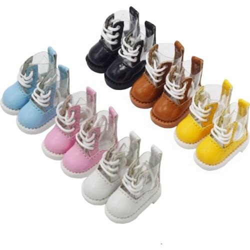 1Pair 1/12 BJD Dolls Transparent Rain Boot For OB11, GSC, YMY Doll Shoes Socks Accessories Toy