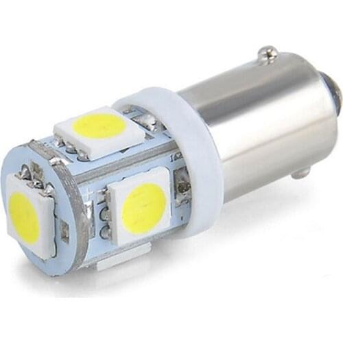 1X BA9S Festoon Dome Door Light T4W 5LED 5050 Car LED White Red Green Blue Marker Bulb Wedge Light Tail Lamp DC 12V Tail Led