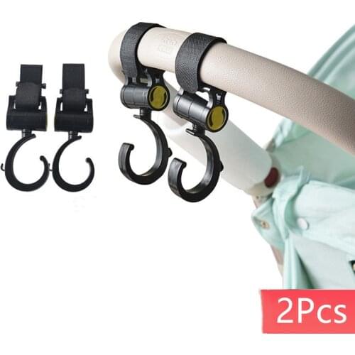 2 Pcs Stroller Hook Accessory Hanger for Baby Diaper Bags Clothing Purse For Mommy when Walking Shopping
