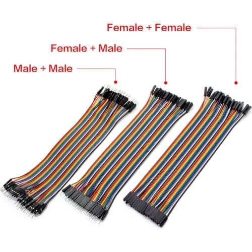 20pcs 120pcs Dupont Line 20CM Male to Male + Female to Female and Male to Female Jumper Wire Dupont Cable for Arduino DIY KIT
