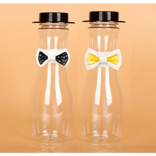 20pcs Net red freshly squeezed juice bottle hand-cranked yogurt enzyme drink bottle creative cold tea ice coffee cup with lid