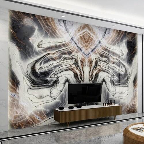 3D Custom Mural Wallpaper European Style Dark Yellow Marble Photo Painting Living Room TV Background Home Decor Papel De Parede