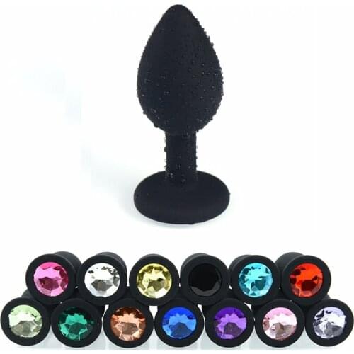 50pcs/lot Small Size Crystal Anal Plug Silicone Anal Sex Toys Butt Plug Anal Pleasure Novelty Sex Toys for Couples GS0009