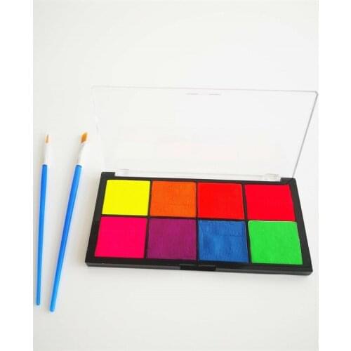 8 Color Body Art Face Painting Makeup Fluorescent Bright Elegant Water-Soluble Festive Activity Supplies
