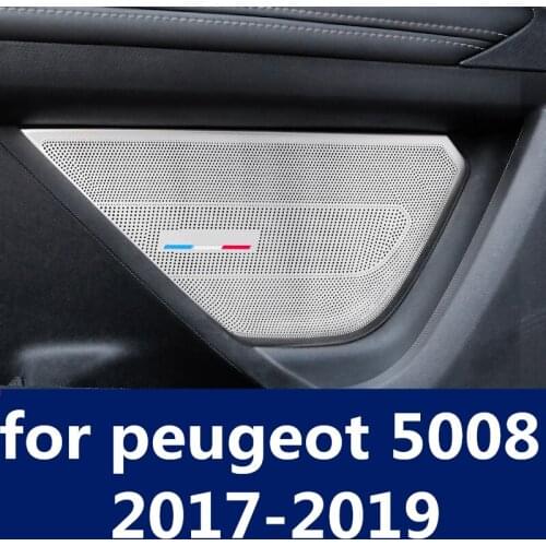 Car speaker door Speaker ring Audio ring decoration ring Interior decoration car Accessories for peugeot 5008 2017-2019