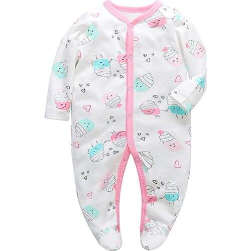 Baby girls clothes infant jumpsuit newborn pajama long sleeve 3 6 9 12 months toddler child romper