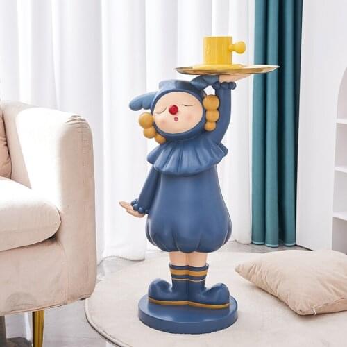 Home Decor Abstract Character Ornament Cartoon Statue Interior Figurines Light Luxury Large Welcome Landing Tray Decoration Gift