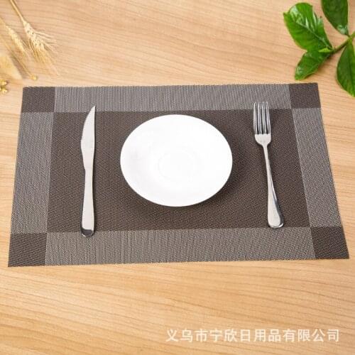 Elegant Placemat PVC Western Placemat Heat Insulation Pad Hotel Family Disposable Table Mat home decoration accessories
