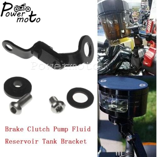 Motorcycle CNC Brake Clutch Pump Fluid Reservoir Tank Mount Bracket for Honda Yamaha Suzuki Kawasaki Cafe Racer Street Bike
