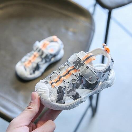 Summer Toddler Baby Sandals For Little Boys School Gladiator Leopard Beach Non-slip Sports Sandals 1 2 3 4 5 6 7 Years old Shoes