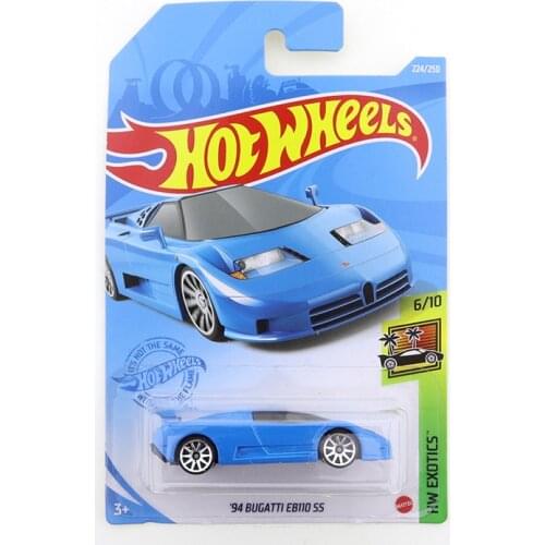 2021-224 Hot Wheels 94 BUGATTI EB110 SS Mini Alloy Coupe 1/64 Metal Diecast Model Car Kids Toys Gift