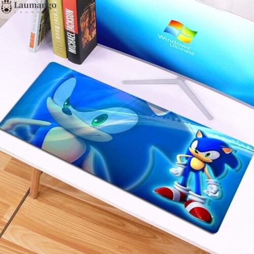 Cute Mousepads Sonic Design Large Custom Gaming Mouse Pad Table Mat locking-edge mouse pad desk mat table carpet the-hedgehog