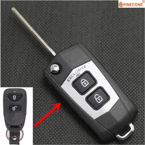 PINECONE Key Shell for Kia Cerato Forte Sportage Key Case Styling 2 Button HU83 Blade Modified Remote Car Key Fob Casing