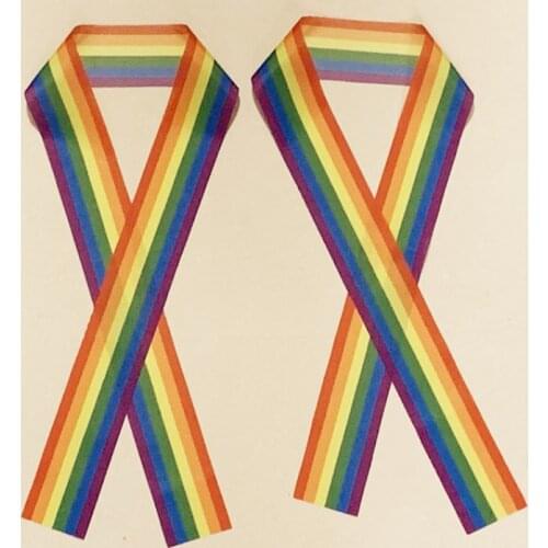 5X90cm Rainbow Flag Rainbow Headband Bar Headband Gay Lesbian Homosexual LGBT Pride