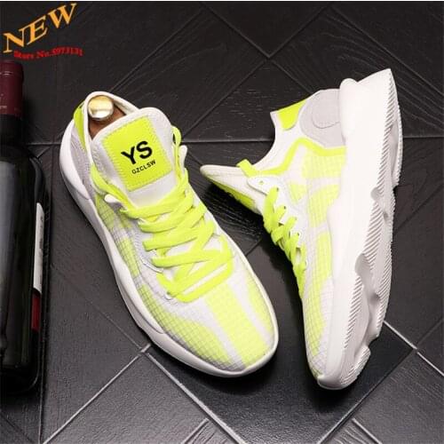 Mixed Color Fashion Leather Men Sneakers Hip Hop Thick Bottom Casual Shoes Trainers Zapatillas Hombre