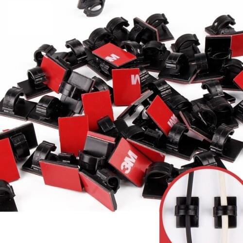 Self-adhesive Car Fixed Clip GPS Data Cable Light Cord Storage Decorative Wire Fixing Organizer Wire Management Harness Clamp