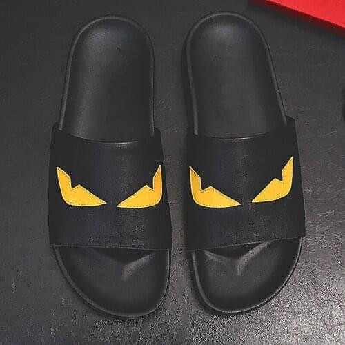 Hot Summer Slippers Beach Shoes Animal Monster Flip flops Genuine leahter Size euro 45