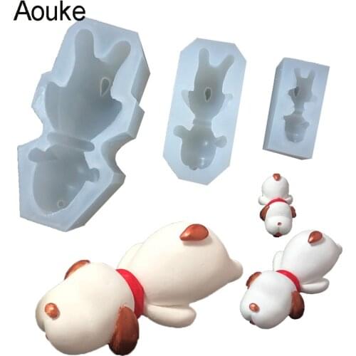 Aouke crouching dog silicone mold fondant cake mold chocolate fudge utensils kitchen baking mold