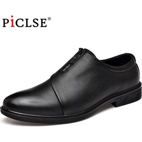 Fashion Business Leather shoes Men Flats Large size Black Leather Casual shoes Genuine Leather Men shoes Loafers zapatos hombre