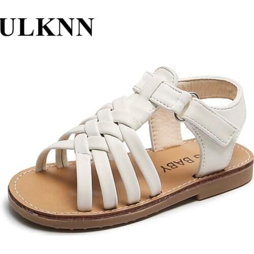 ULKNN Baby Girl Sandals Soft Sole 1-3 Years Old 2021 Summer Toddler Shoes 4 Soft Sole Woven Girls Princess Shoes 5