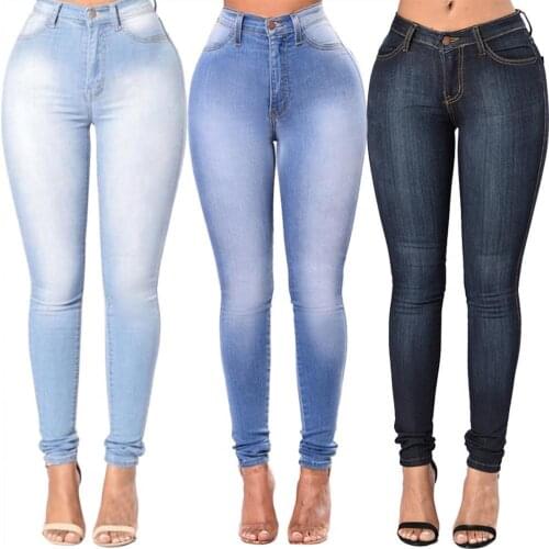 Jeans Slim Fits High Waist Denim Pull-on Skinny Jeans for Daily Life Skinny Jeans Plus Size