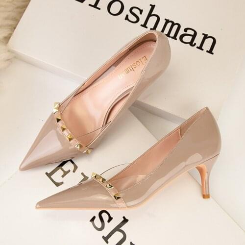 2021 Women 6cm High Heels Fashion Pumps Red Low Heels Stiletto Elegant Lady Fetish Escarpins Girls Prom Wedding Bridal Shoes