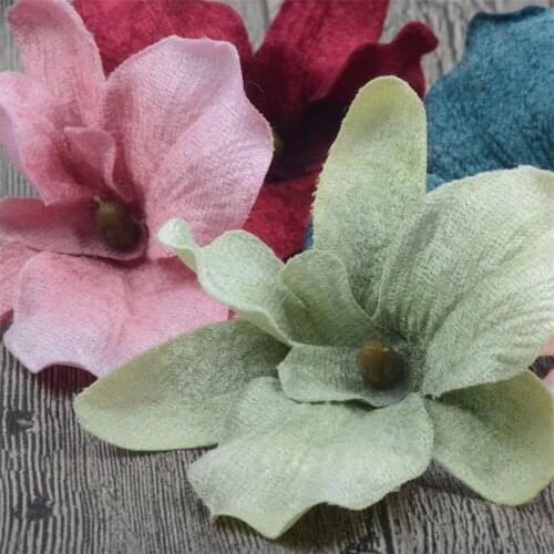 100pcs/lot Cheap 8cm Silk Artificial Orchid Flower Heads For Wedding Home Decoration Orchis Cymbidium High Quality Fake Flowers