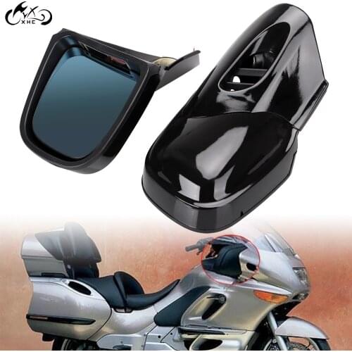 2Pcs Motorcycle Gloss Black Blue Glass Lens Rearview Side Mirror For BMW K1200LT K1200 Sport 1999-2003 2004 2005 2006 2007 2008